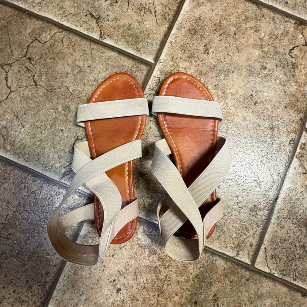 Elegant Beige Strappy Sandals